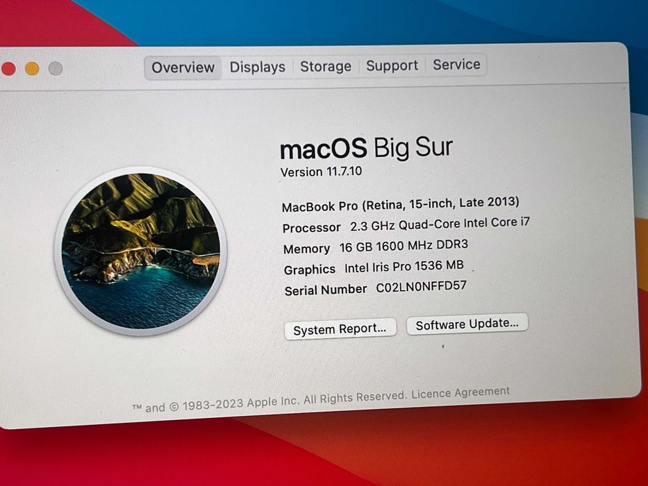 Apple MacBook Pro 15 Retina A1398 Late 2013 Intel Core i7