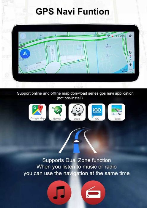 Navigatie Mercedes W212 , Octa-Core 4G+64G,SIM card,factura+garantie
