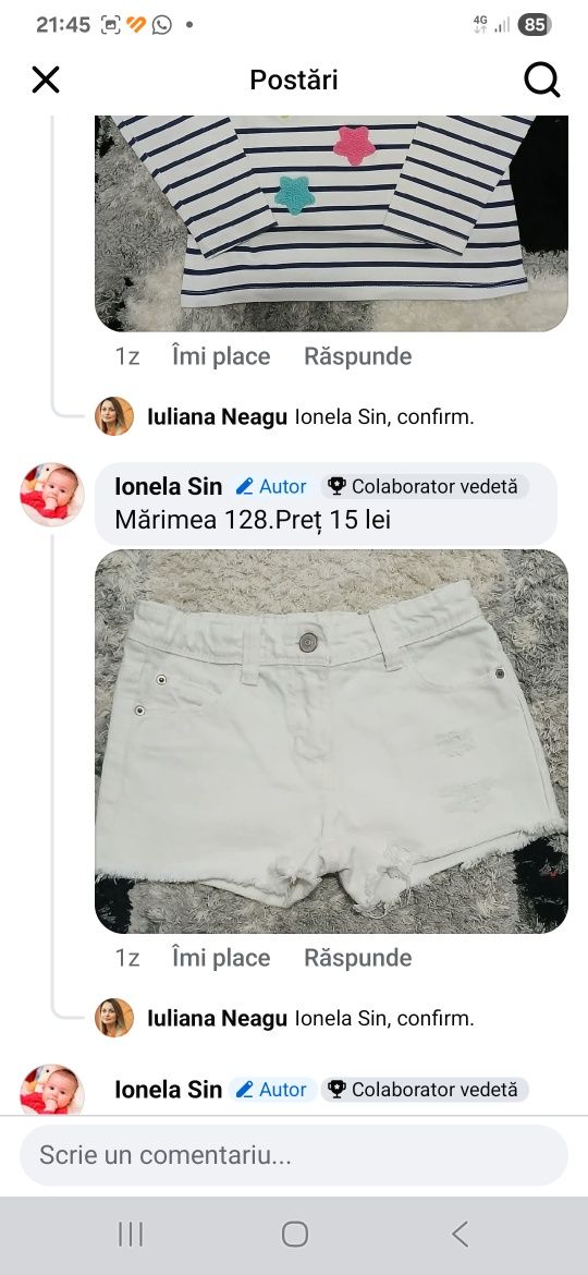 Haine fetițe mărimea 128