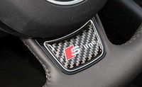 Ornament fibra carbon spita volan cu logo S line - Audi