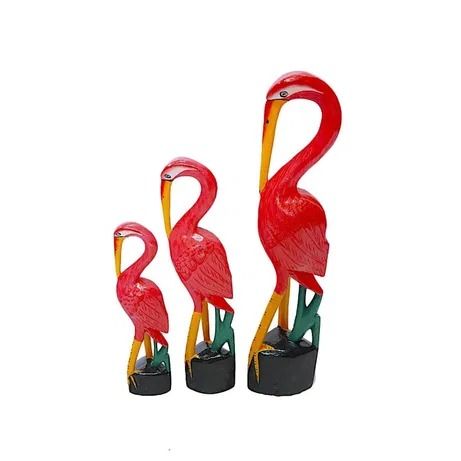 Set 3 pasari flamingo clasic, 50 cm