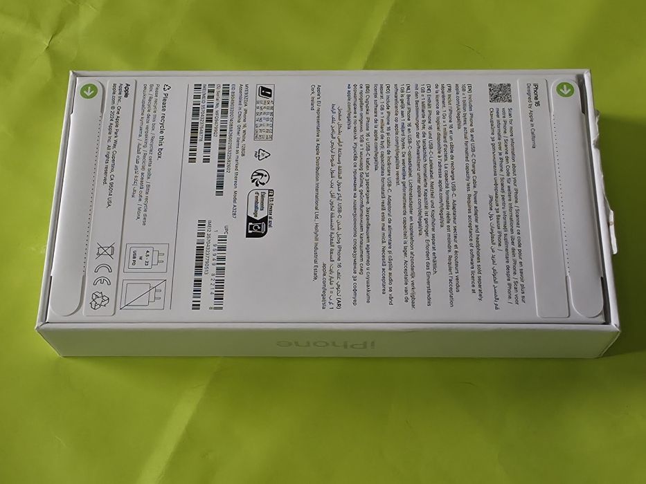 ***ЗАПЕЧАТАН 128GB iPhone 16 Yettel Гаранция 2028г. White / Бял