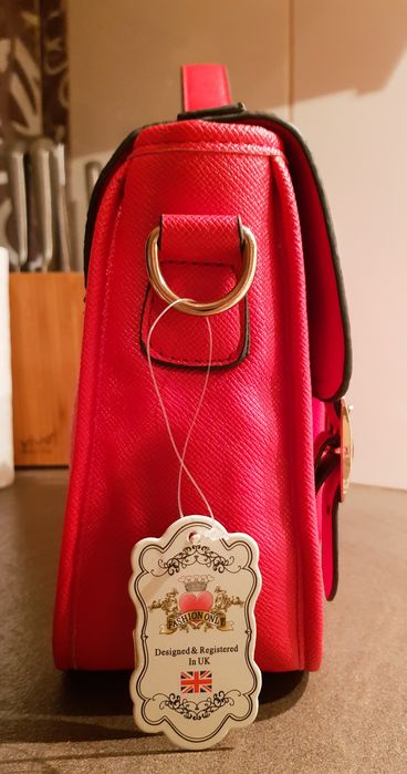 Geantă crossbody, piele ecologică textură safiano