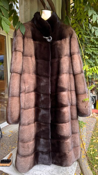 #90 Палто от норка.Визон.Яке от норка.Естествена кожа с косъм.