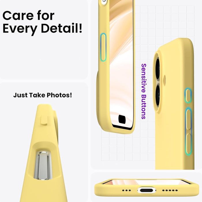 Матов силиконов кейс за apple iphone 17 - жълт