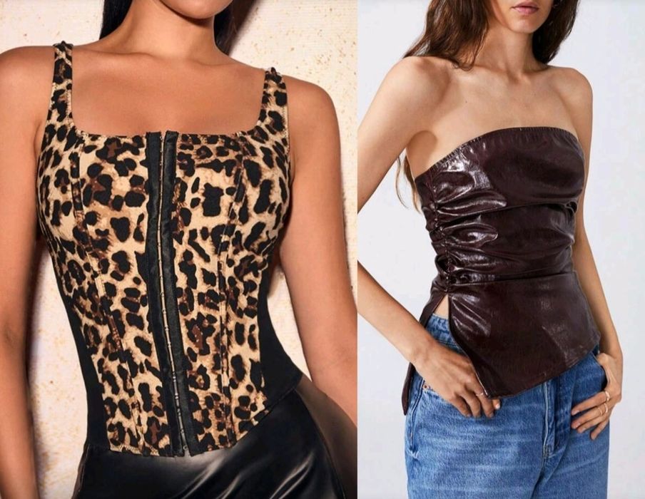 2 за 1 shein нов дамски топ корсет