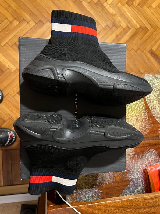 Ghete Tommy Hilfiger jeans, negre dama -fete originale