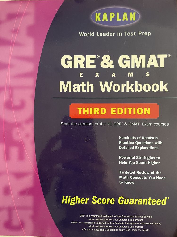 Kaplan GRE & GMAT Exams Math Workbook, Third Edition