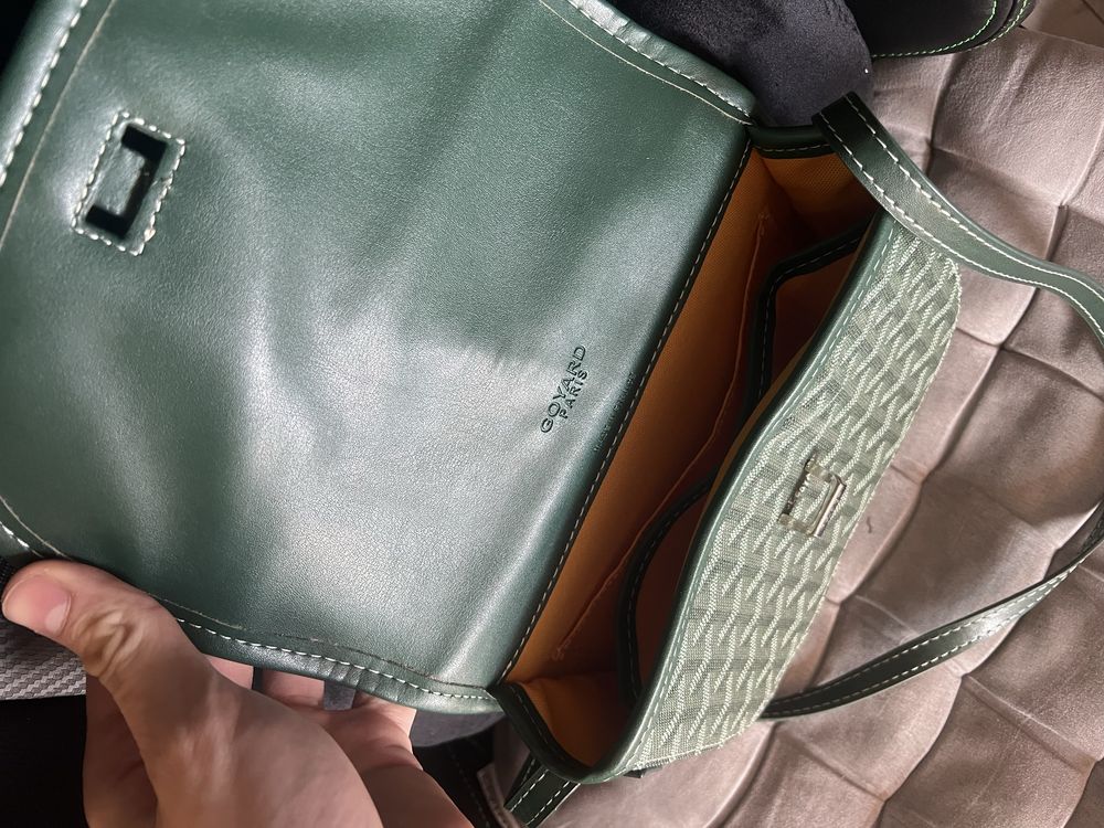 Goyard Belvedere PM Зелена чанта