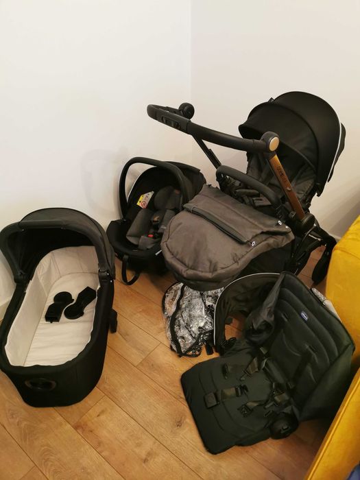 Carucior copii 4 in 1 Chicco One4Ever - Pirate Black