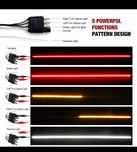 bandă LED, bară de lumini de frână, cu trei rânduri, 5 funcții,