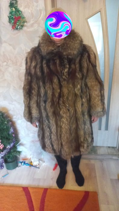 Шуба чернобурка очень тёплая