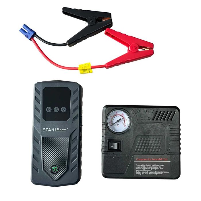 STAHLMAYER Jump Starter 20000mAh – 12V/1300A стартер с компресор