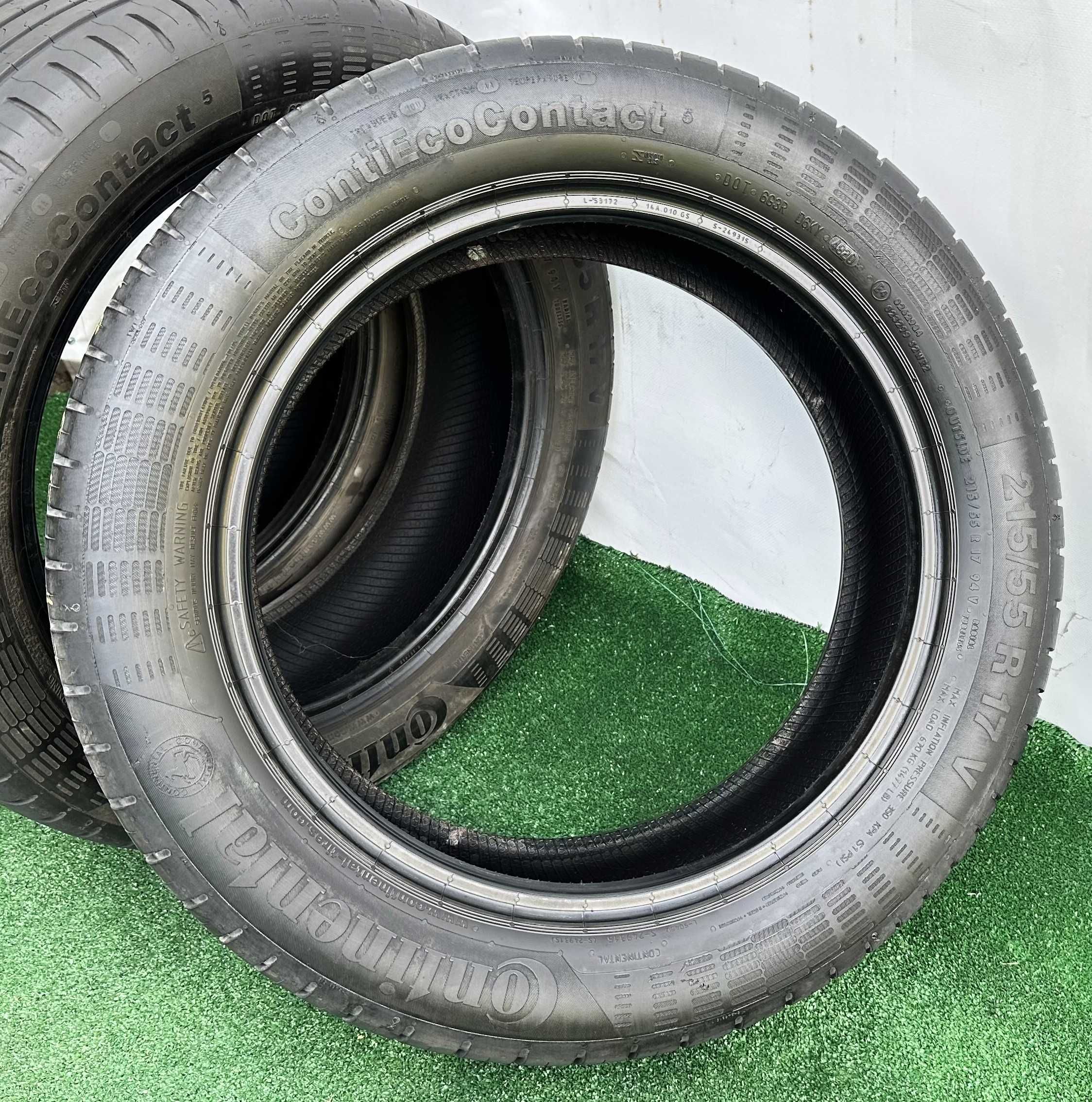 4бр 215/55r17 CONTINENTAL ContiEcoContact5 летни