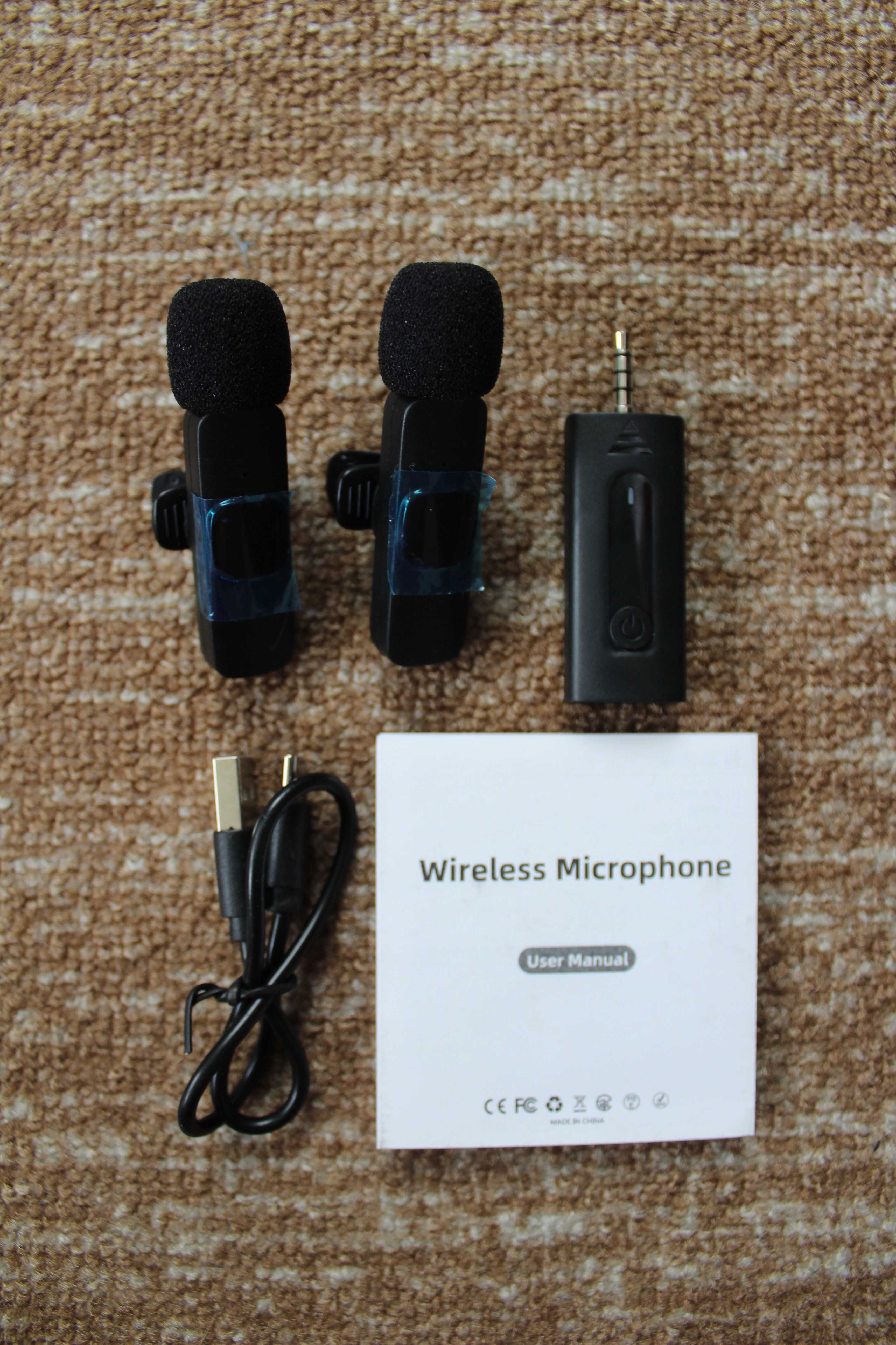 Комплект безжични микрофони тип брошка