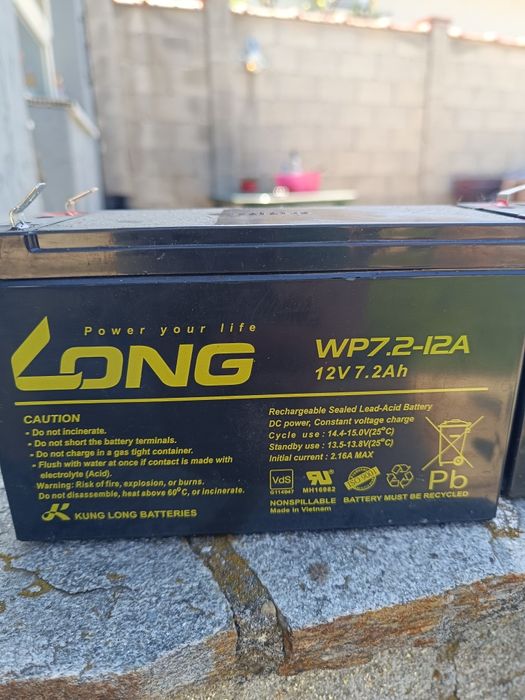 Aкумулаторна батерия Long WP7.2-12A, 12V 7.2Ah F2, за UPS, 151 х 65 х