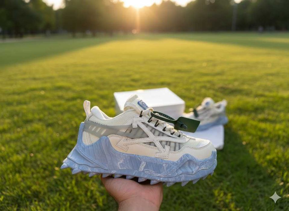 Adidasi OFF White ODSY 1000 Marble Blue - Produs PREMIUM