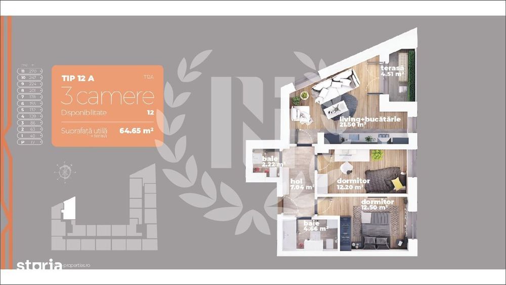 Apartament 3 camere Titan