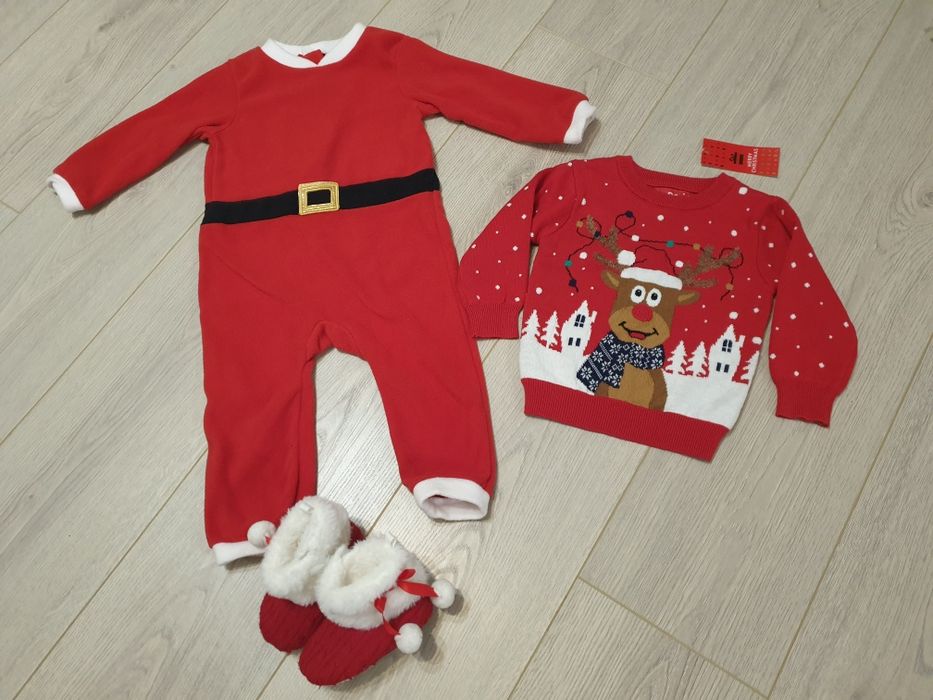Lot Crăciun 9-12 luni, 74-80