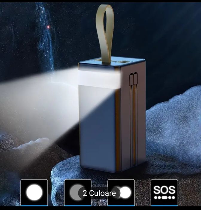 Baterie portabilă de 50000mAh, încărcare rapidă PD 3.0 de 22,5W, stați