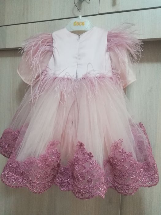 Rochiță + chiloței + bentiță + papucei  botez