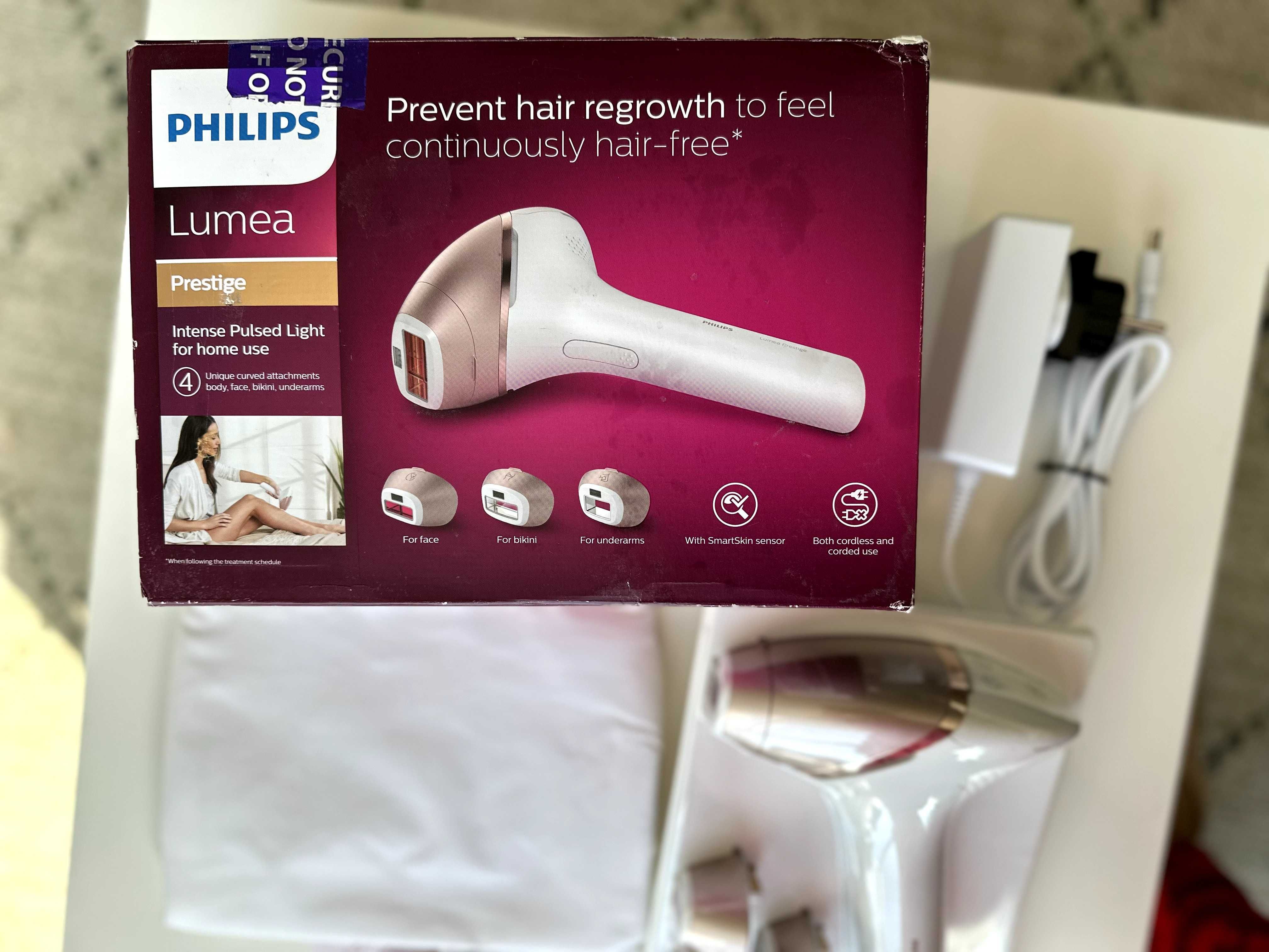 Фотоепилатор Philips Lumea Prestige за лице, тяло, мишници и бикини