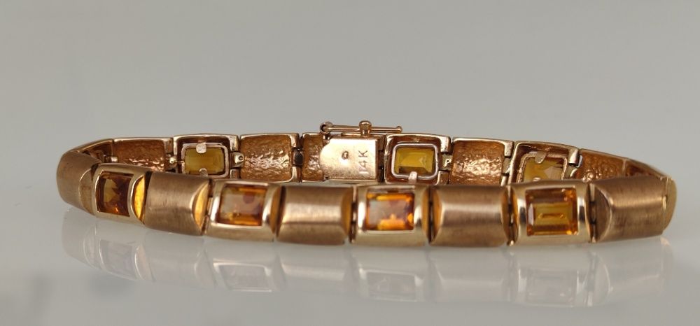 Bratara aur 14k cu citrine 23gr