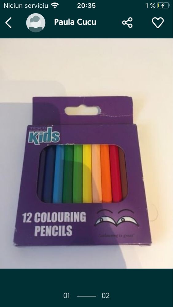 creioane colorate 12 bucati