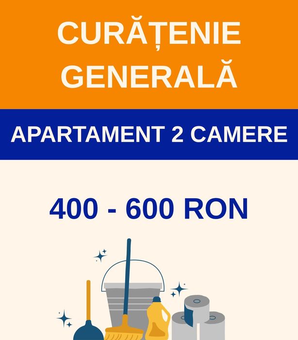 DE LA 200 RON! Curatenie la domiciliu! BUCURESTI-ILFOV