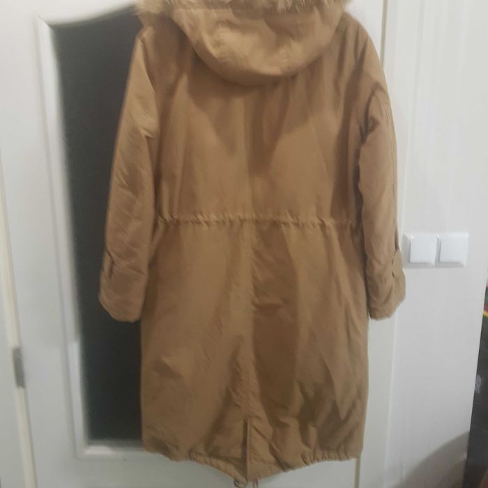 NAF NAF  original яке /3/4 пух яке/100%памук/L/Camel 
 цвят разпродава