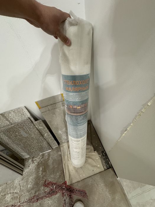 Стремянка. Ветошь. Доборная доска. Стеклохолст