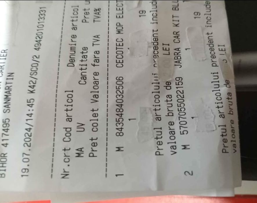 Mop cu vapori nou în cutie