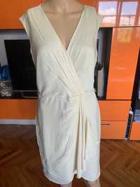 Копринена рокля цвят шампанско Michael Kors, размер L,с хартиен етикет