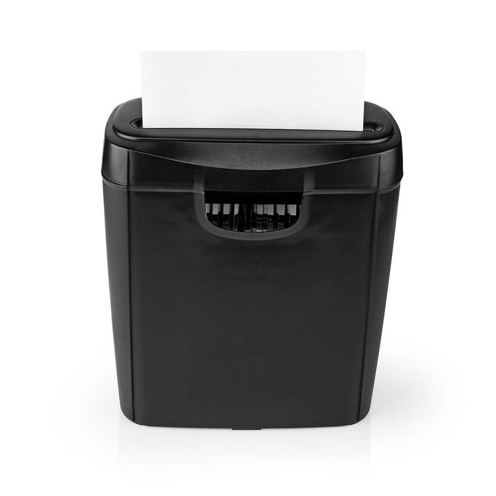 Шредер за хартия NEDIS, A4, 10l, 190W, 2.5m/min, ABS, Черен