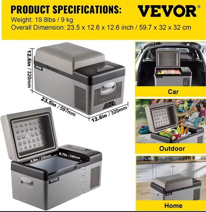 Компресорен хладилник/фризер за кемпер,каравана,автомобил12/24в