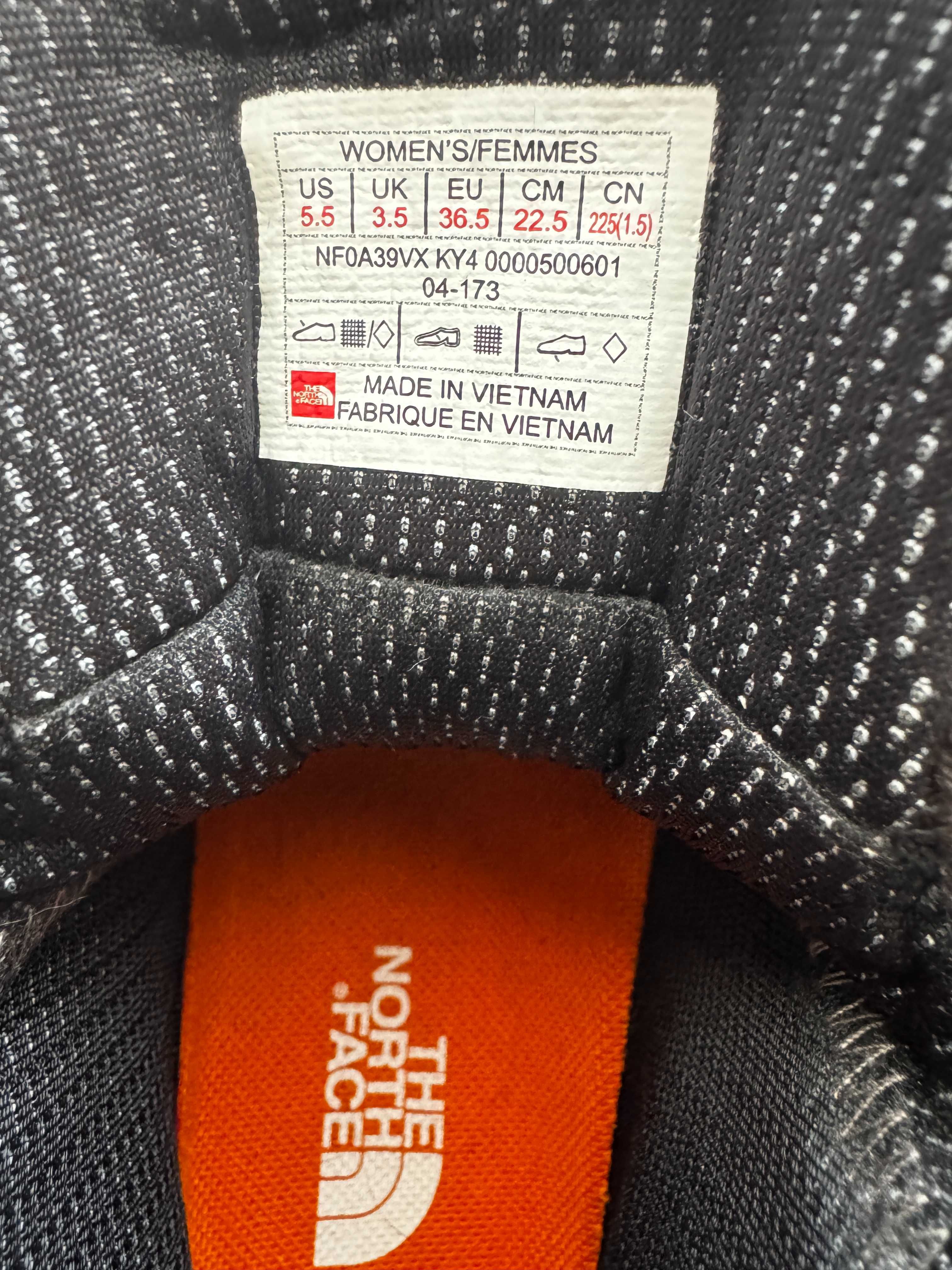 Ghete dama THE NORTH FACE, Negru/Gri inchis, marime 36.5