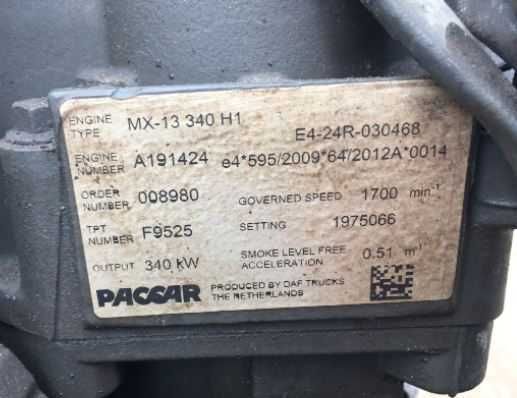 Motor complet DAF XF106 EURO6 0451888 - piese/dezmembrari DAF