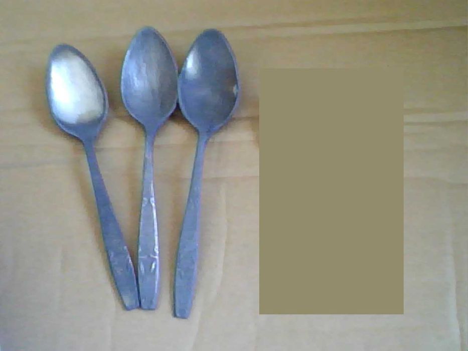 Советские столовые дюраль алюминивые легкие ложки 3 шт СССР Винтаж