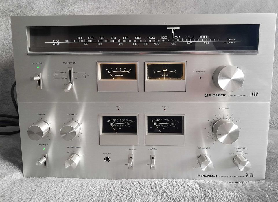 set vintage amplificator PIONEER SA-606 + tuner PIONEER TX-606  *1978