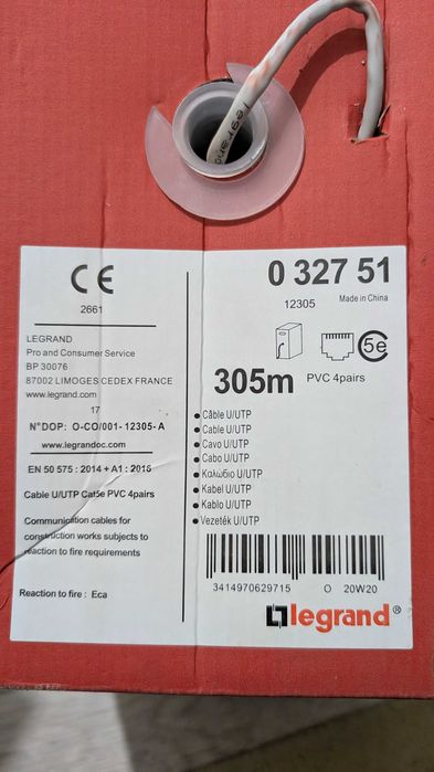 Кабель UTP cat 5e