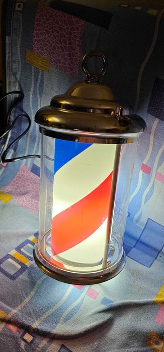 semn de barbier rotativ luminos