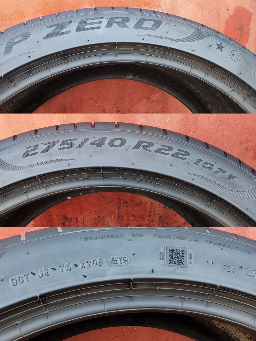 1бр. лятна гума 275/40/22 Pirelli P Zero, PZ4 , XL , runflat 
dot19
7m