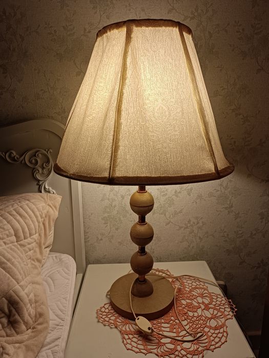 Настольная лампа СССР, хрустальная Чехия