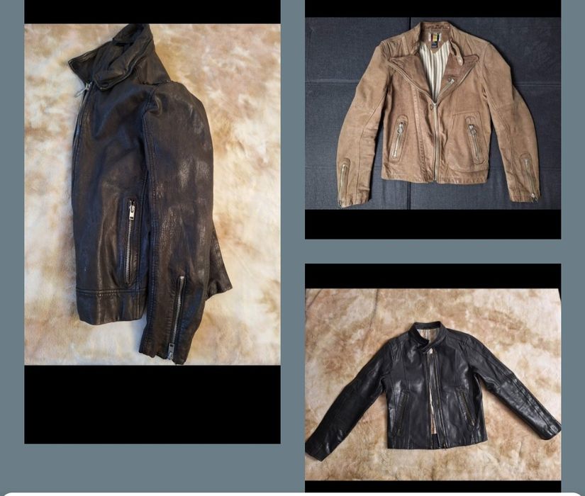 Мъжки якета от естествена кожа Diesel,GIPSY,Bruuns bazaa S,M,L