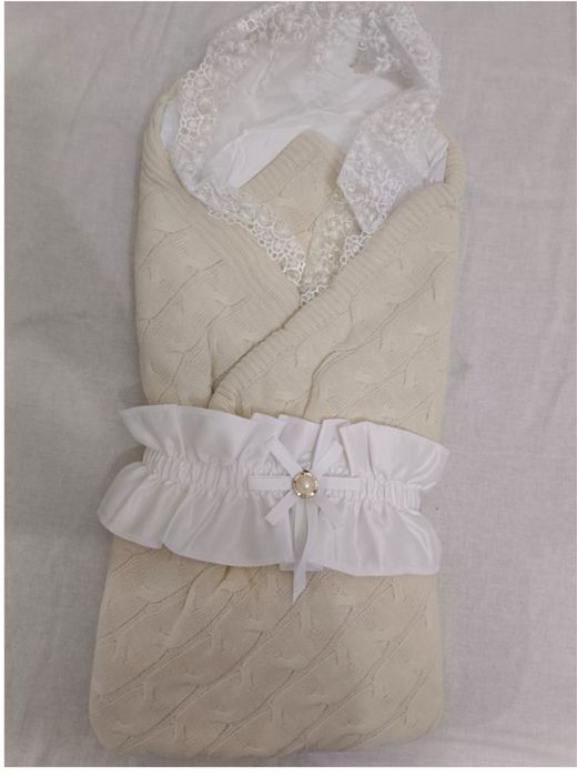 Конверт для новорожденных для выписки, бежевый цвет