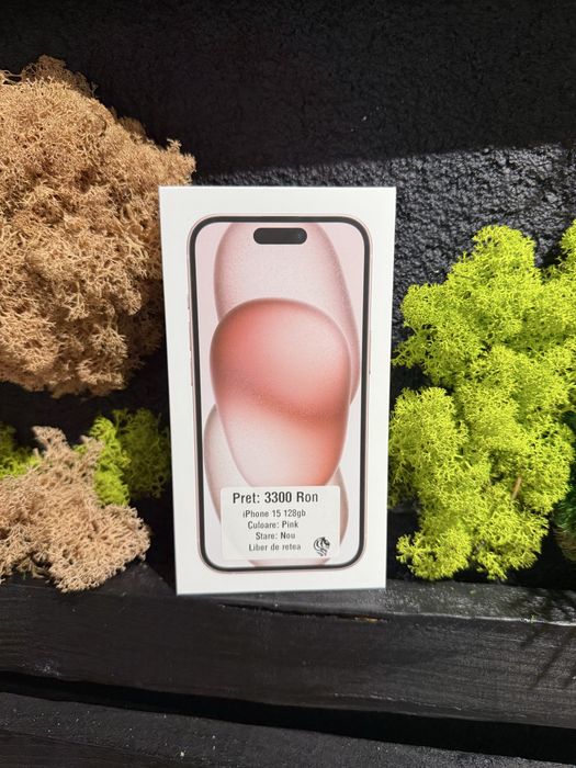 Oferta iPhone 15 128gb Pink Neverlocked Nou Sigilat/Fact+Garantie