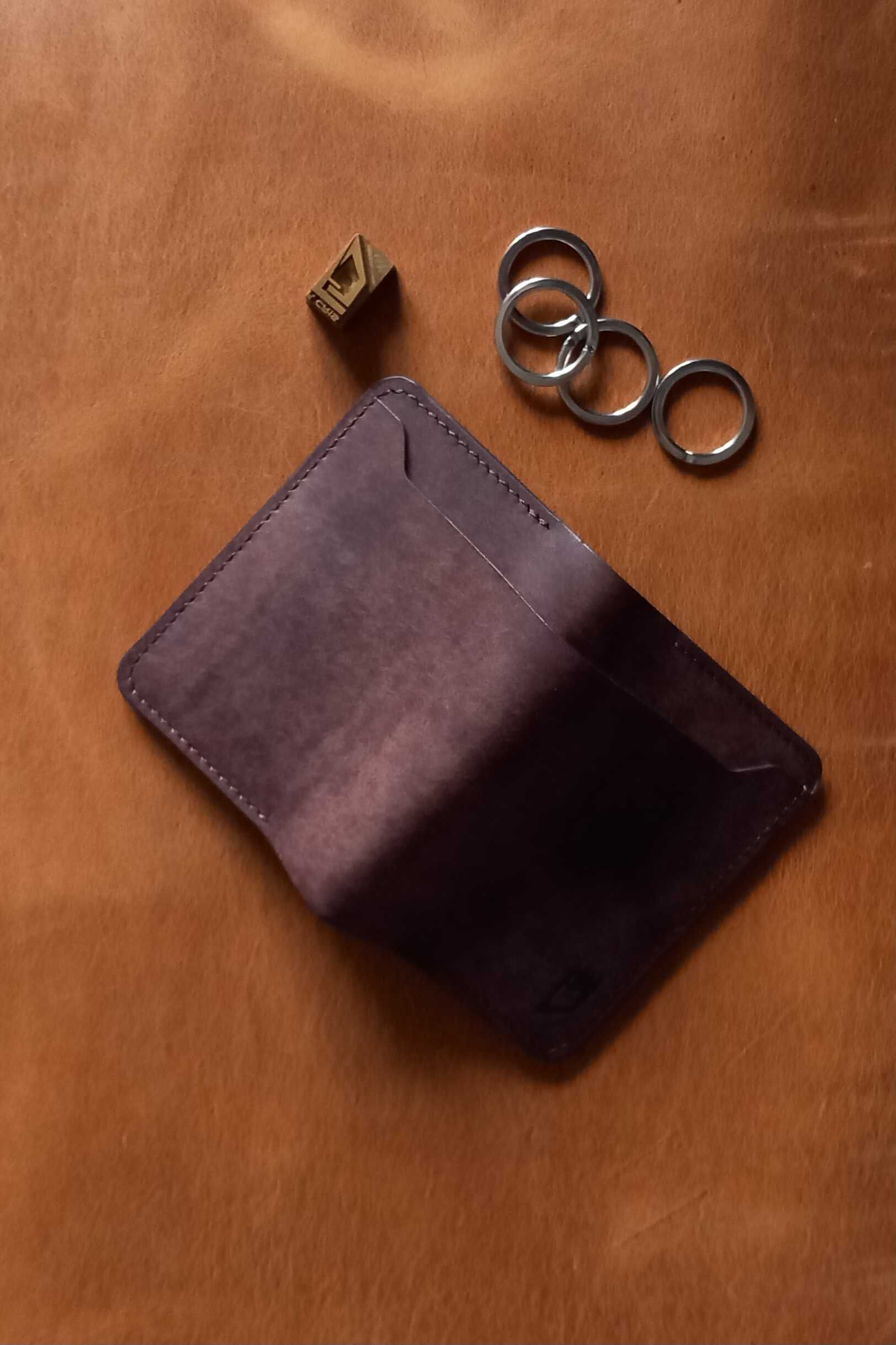 Portofel Duo premium ,maro tabac