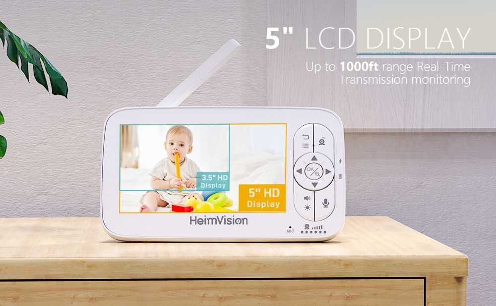 Видеобебефон HeimVision HM136, 5" LCD дисплей,