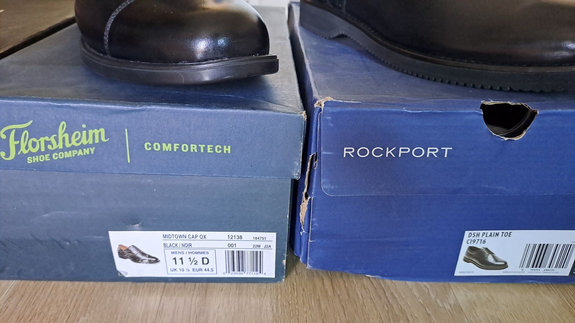 Мъжки кожени обувки Geox,Clarks,Florsheim,Rockport-номер 45;44.5