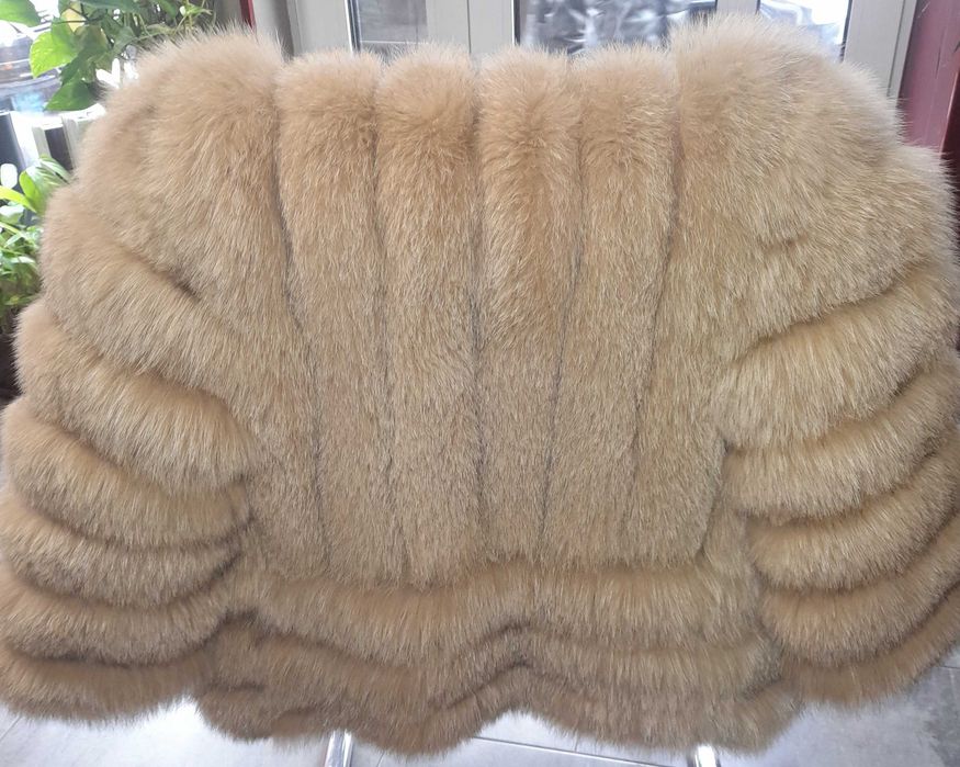 Дамско палто естествен косъм,уникален модел-Турция